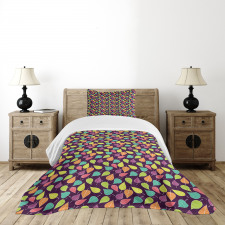 Fall Season Foliage Bedspread Set