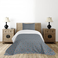 Oriental Flower Bloom Print Bedspread Set