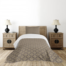 Antique Curly Damask Bedspread Set