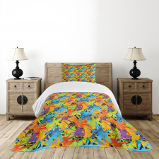 Color Splashes Funky Bedspread Set