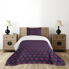 Vivid Hexagon Shapes Bedspread Set