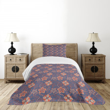 Flower Scroll Swirls Bedspread Set