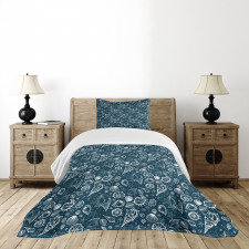 Sea Shells Art Bedspread Set