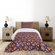 Big Small Ring Shapes Bedspread Set