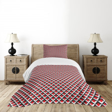 Vibrant Grid Tile Bedspread Set