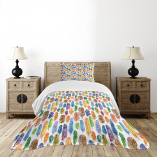 Watercolor Style Art Print Bedspread Set