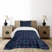 Scribble Art Circles Bedspread Set