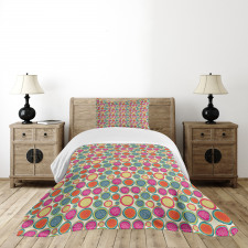 Doodle Floral Motifs Bedspread Set