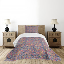 Colorful Blooms Curls Bedspread Set