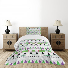 Tribal Triangle Design Bedspread Set