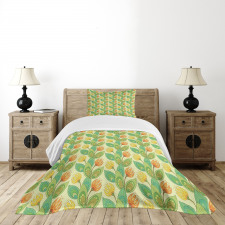 Hand Drawn Branches Bedspread Set
