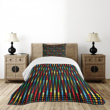 Halftone Pattern Motif Bedspread Set