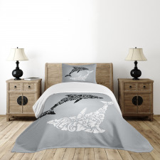 Monochrome Subaquatic Bedspread Set