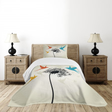 Fauna and Flora Pattern Bedspread Set