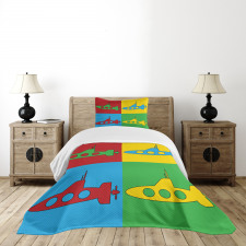 Pop Art Vessel Frames Bedspread Set