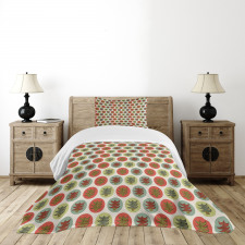 Abstract Spruces Xmas Bedspread Set