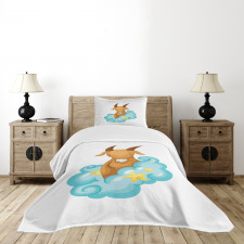 Cartoon Goat Bedspread Set