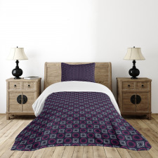 Squares Circles Dots Bedspread Set