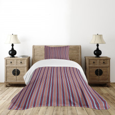 Vertical Barcode Lines Bedspread Set