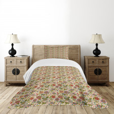 Vintage Flora Fauna Bedspread Set