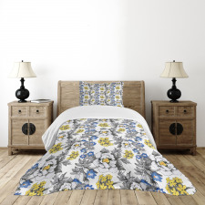 Peony Hydrangea Violets Bedspread Set
