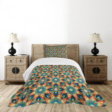 Ornate Floral Vintage Bedspread Set