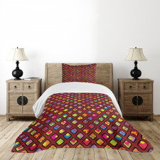 Colorful Rhombuses Bedspread Set