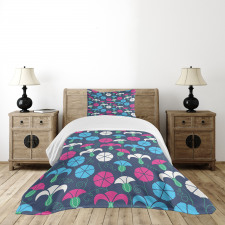 Colorful Bindweed Motif Bedspread Set