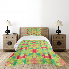 Mosaic Cubes Hexagon Bedspread Set