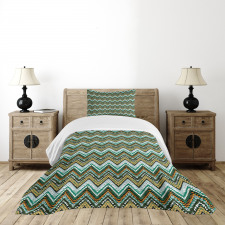 Boho Zigzag Lines Bedspread Set