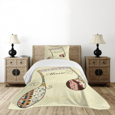 Keyboard Musical Note Bedspread Set