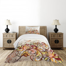 Flower Field Dragonfly Bedspread Set