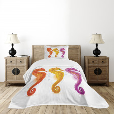 Seahorse Marine Tones Bedspread Set