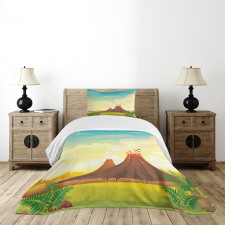 Prehistoric Mountain Bedspread Set