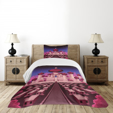 Castle at Night Bedspread Set