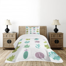 Tropical Desert Plants Bedspread Set