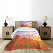 Abstract Desert Sunset Bedspread Set