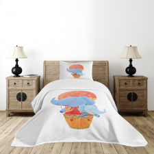 Elephant Hot Air Balloon Bedspread Set