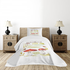 Aquarelle Fungus Nuts Bedspread Set