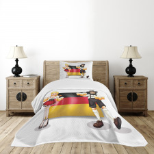 Traditional Man Woman Bedspread Set