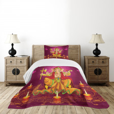 Colorful Asian Animals Bedspread Set