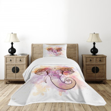 Oriental Wisdom Figure Theme Bedspread Set