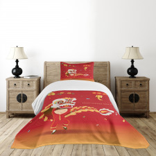 Little Boy Lion Dance Bedspread Set