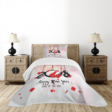 Brush Blossom Bedspread Set