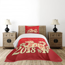 Leaves Hearts Bedspread Set