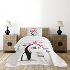 Oriental Elements Bedspread Set