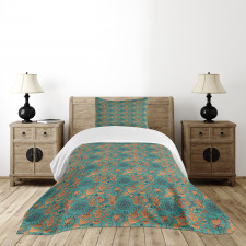 Nature Scroll Artwork Bedspread Set