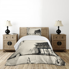 Landscape of Far East Bedspread Set