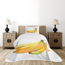 Tropical Illustration Bedspread Set