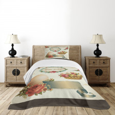 Romantic Flower Basket Bedspread Set